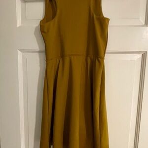 Girls Sleeveless Mustard Skater Dress